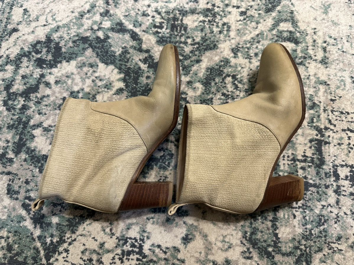 Maison Margiela Maison Martin Margiela Beige Leather and Suede Ankle Boots Size US 6 / IT 36 - 18 Thumbnail
