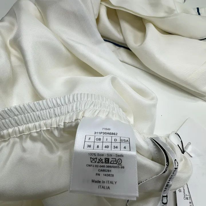 Dior Dior Silk Relaxed Sleep Pants in Off-White 0079-2507 Size 35" - 4 Thumbnail