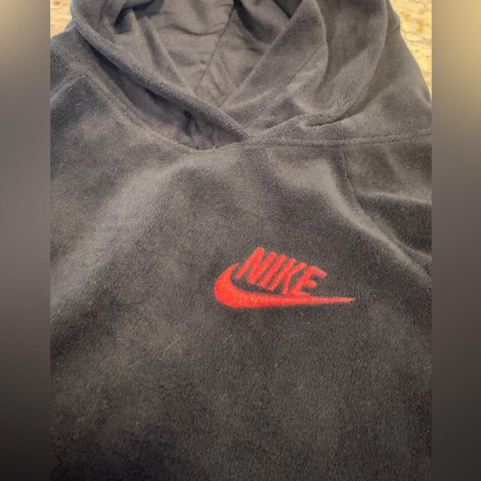 Nike Nike black velour hoodie dress SZ 4-XS-3 to 4 years Size XS / US 0-2 / IT 36-38 - 3 Thumbnail