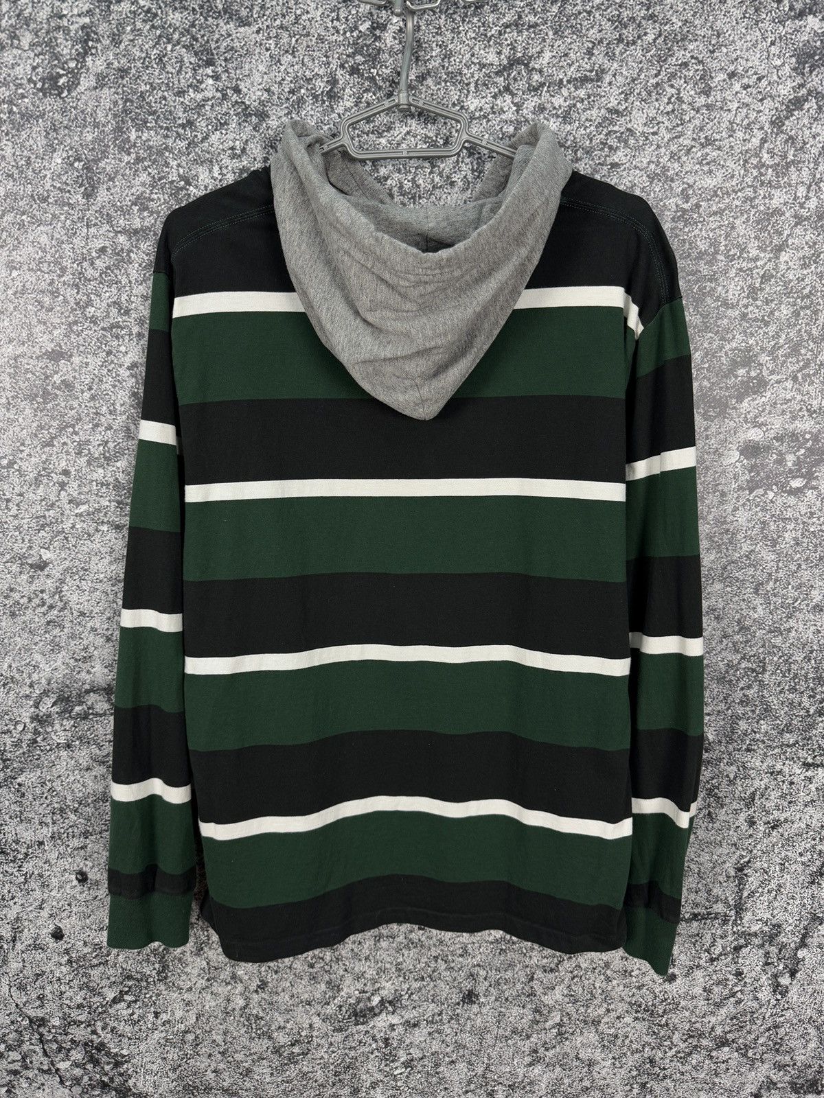 Polo Ralph Lauren × Ralph Lauren × Vintage Mens Polo Ralph Lauren R.L.F.C 1923 Skulls Striped Hoodie Size US L / EU 52-54 / 3 - 9 Thumbnail