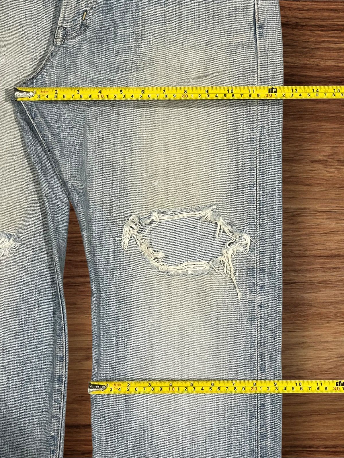 Edwin × Vintage Vintage Edwin 505X Blue Washed Distressed Selvedge Jeans Size US 29 - 17 Thumbnail