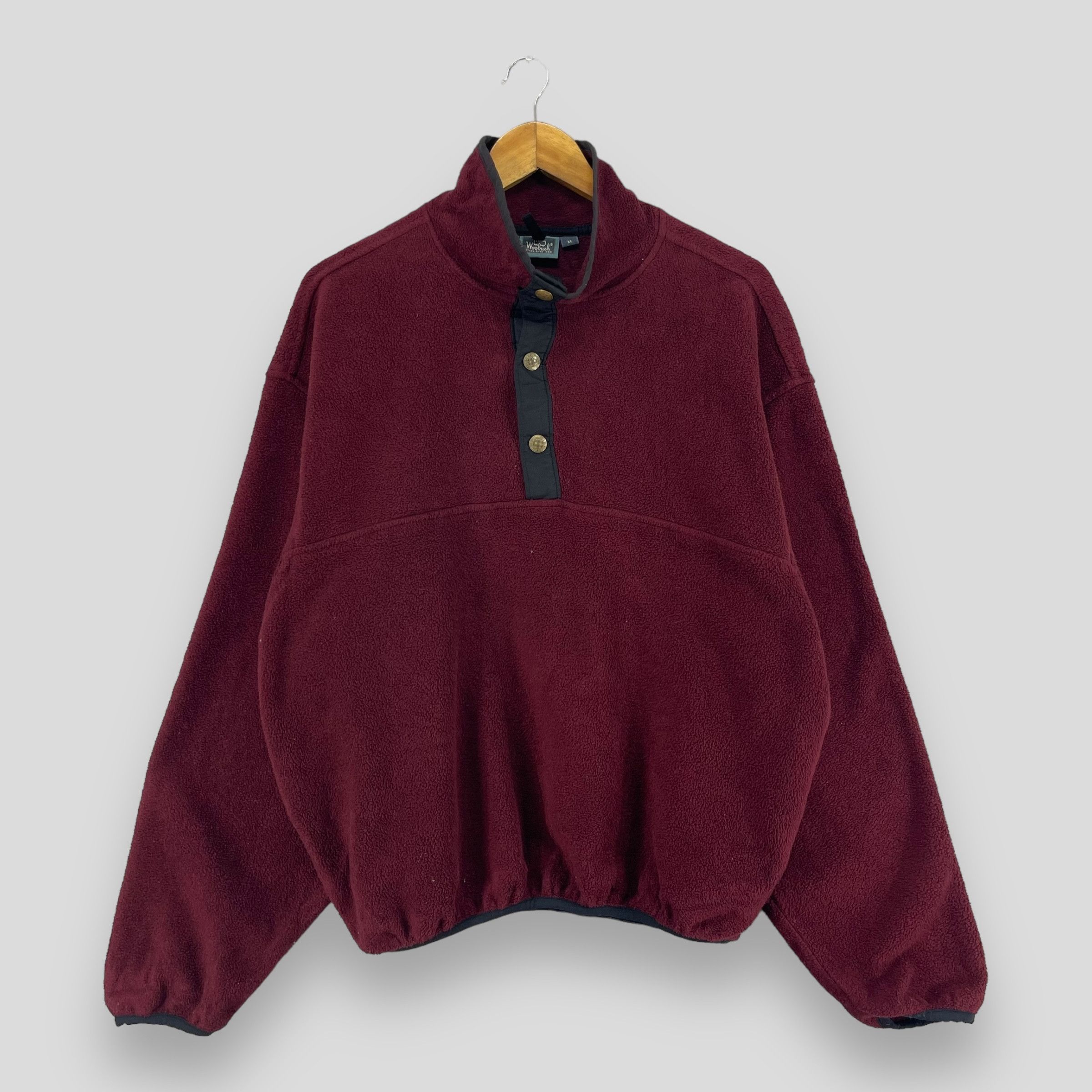 Vintage × Woolrich Woolen Mills Vintage WOOLRICH Pullover Fleece Jacket Button Up Size US M / EU 48-50 / 2 - 1 Thumbnail