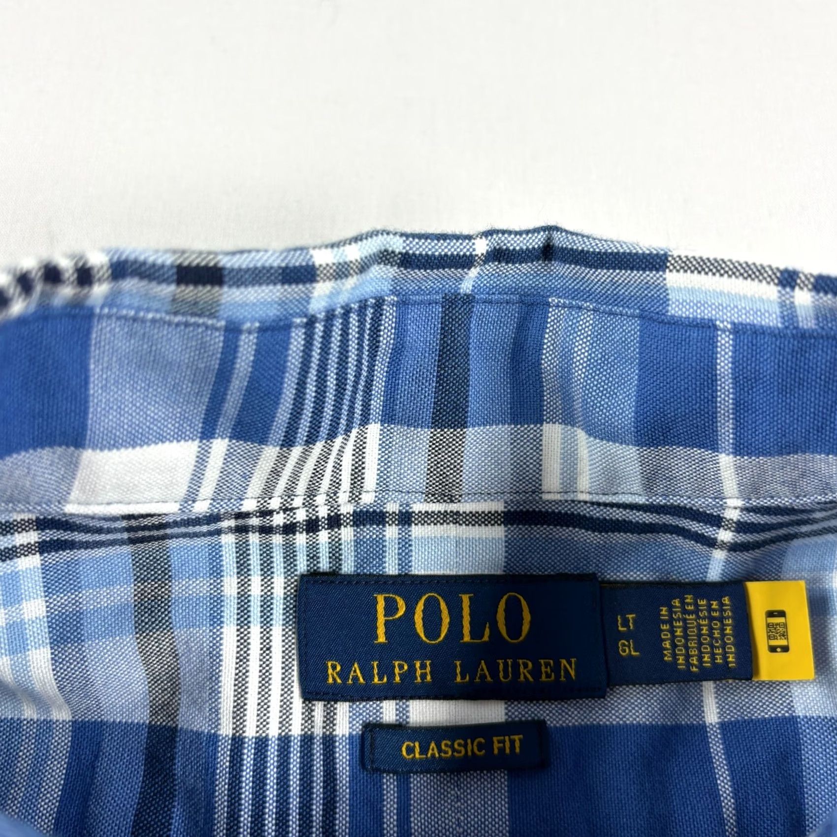 Polo Ralph Lauren Polo Ralph Lauren Shirt Mens LT Large Tall Blue Plaid Classic Fit Flesh Pony Size US L / EU 52-54 / 3 - 4 Thumbnail