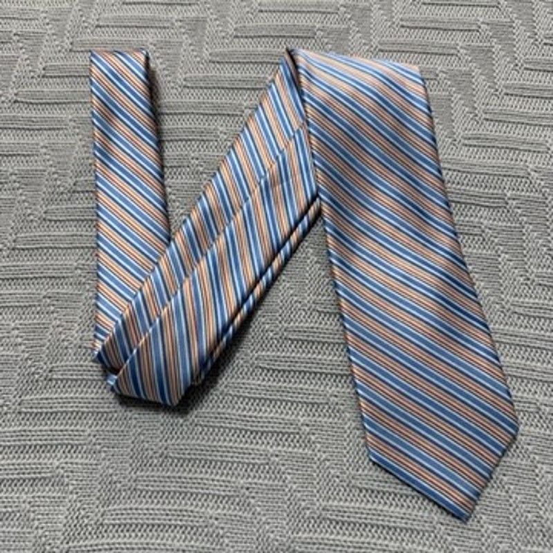 Nautica Nautica blue and orange micro striped silk tie Size ONE SIZE - 1 Thumbnail