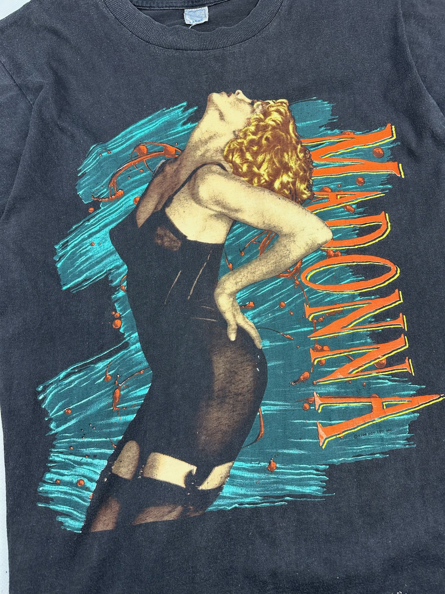 Band Tees Vintage Madonna T Shirt 1990 tour tee Size US L / EU 52-54 / 3 - 8 Thumbnail