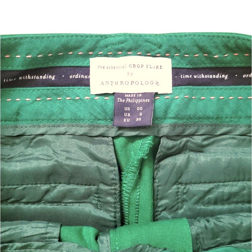 Anthropologie Anthropologie Green Pants | Size 00 Size 24" / US 00 / IT 34 - 5 Thumbnail