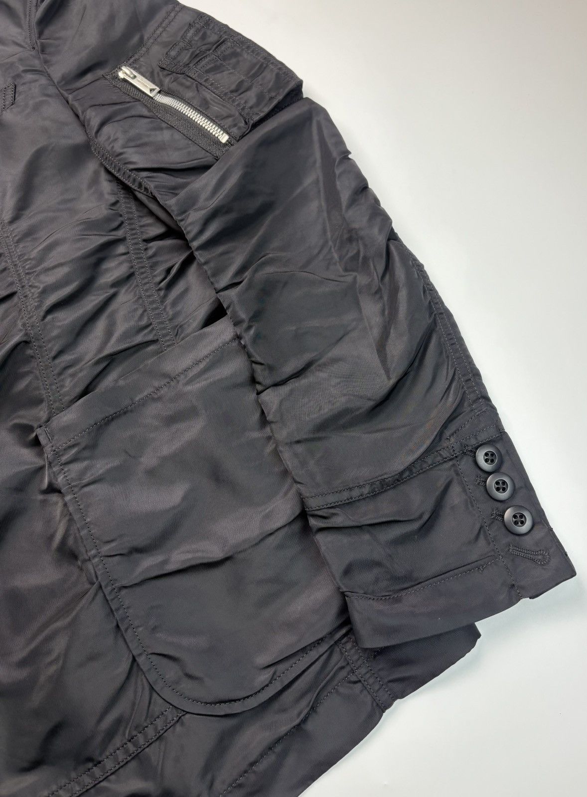 Maison MIHARA YASUHIRO Archive Miharayasuhiro Black Nylon Blazer Jacket Size US S / EU 44-46 / 1 - 4 Thumbnail