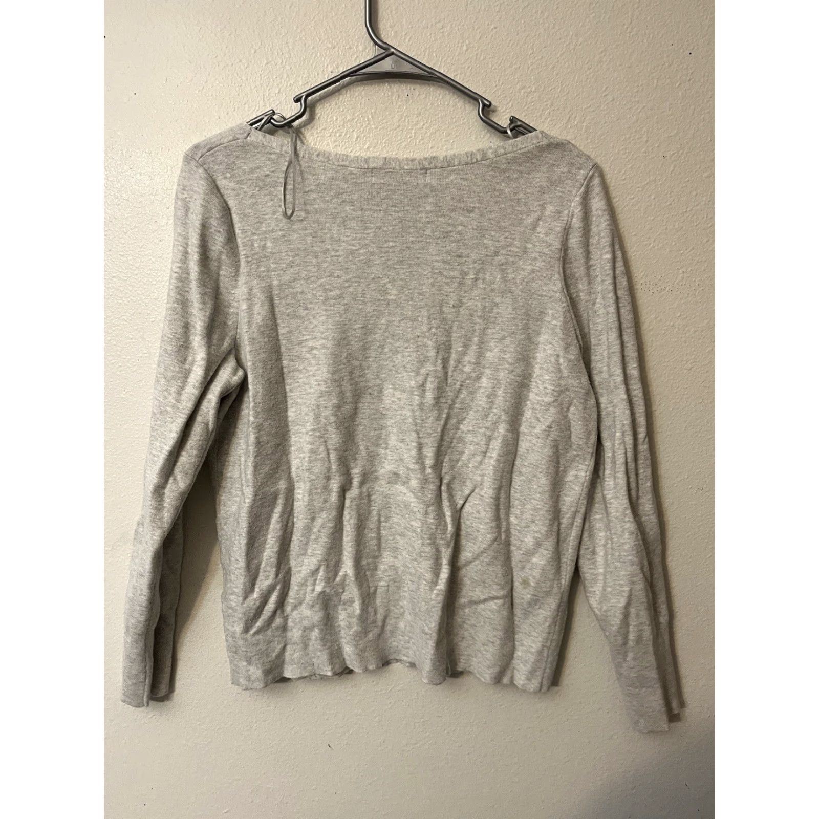 Banana Republic Banana Republic V-Neck Sweater Cotton Blend Gray Large Size L / US 10 / IT 46 - 2 Thumbnail