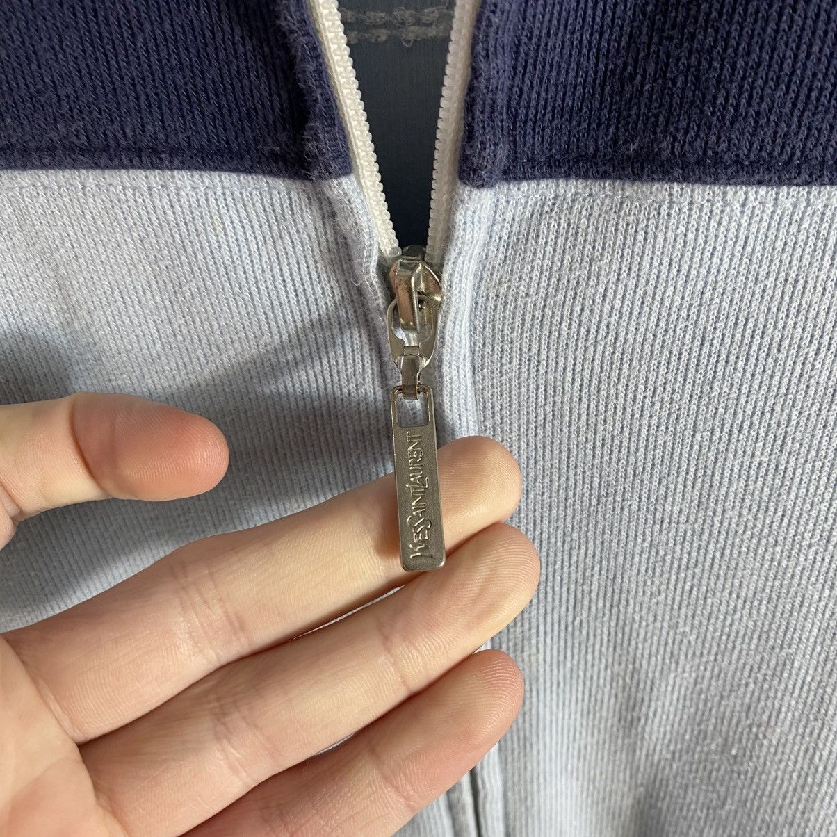 Yves Saint Laurent Vintage YvesSaintLaurent Big Logo YSL Zip Up Longsleeve Size US L / EU 52-54 / 3 - 7 Thumbnail