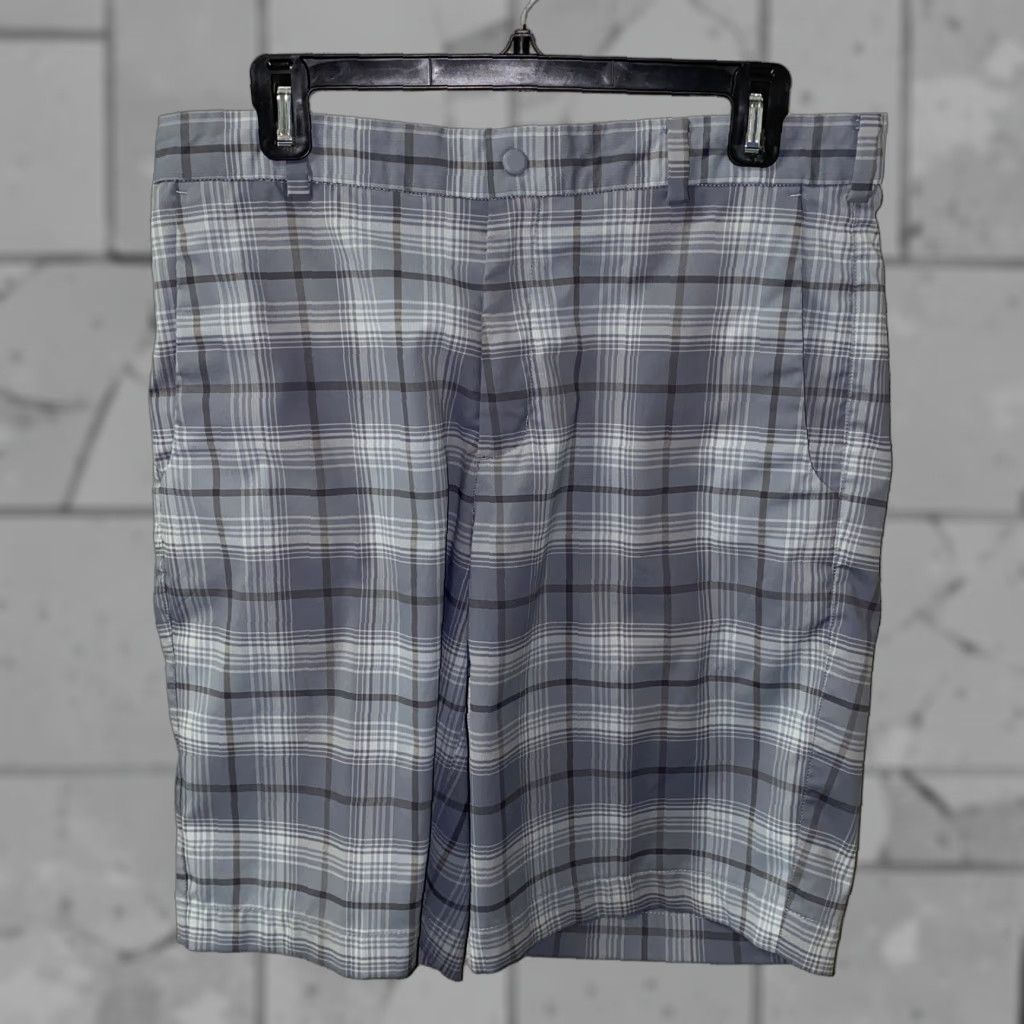 Nike Nike Golf Mens Gray Plaid Golf Shorts Size 32 Size US 32 / EU 48 - 1 Thumbnail