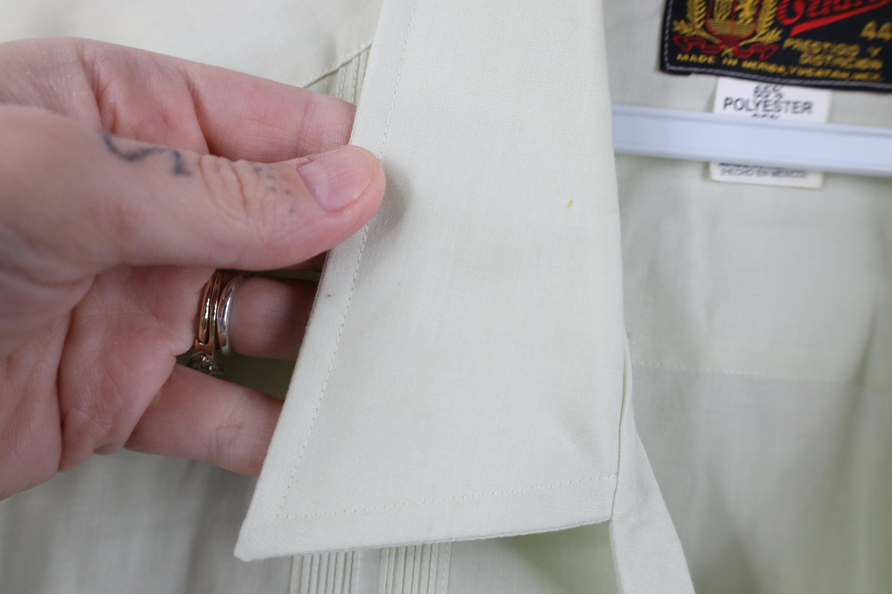 Vintage Vintage 70s Rockabilly Guayabera Beach Wedding Button Shirt Size US XXL / EU 58 / 5 - 9 Thumbnail