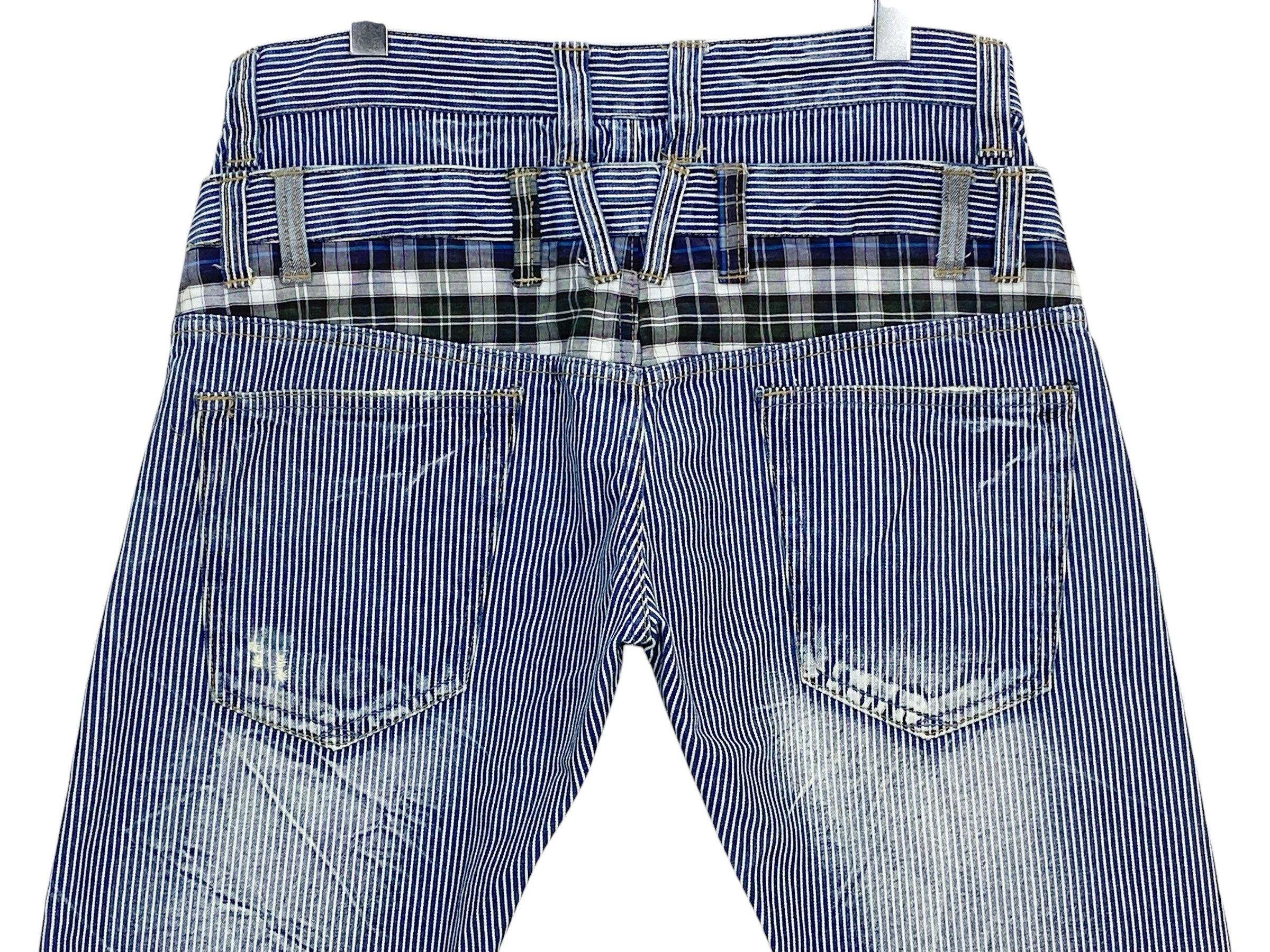 Other Dominates Stripes Hickory Double Waist Distressed Jeans Size US 34 / EU 50 - 5 Thumbnail