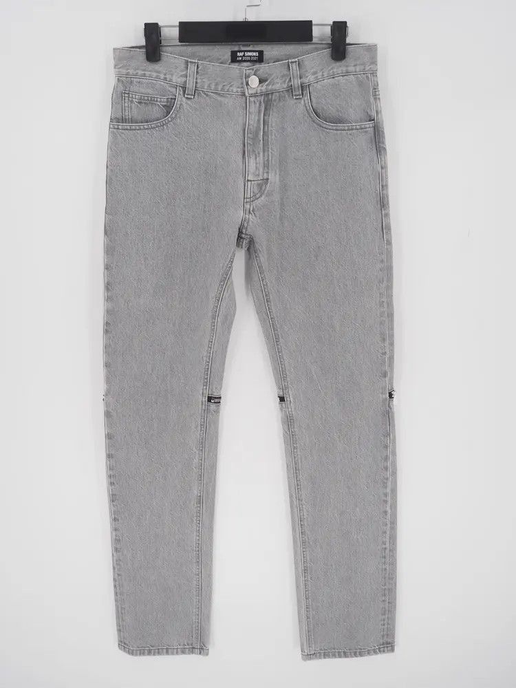 Raf Simons 20AW Grey Back Zipper Denim-2505