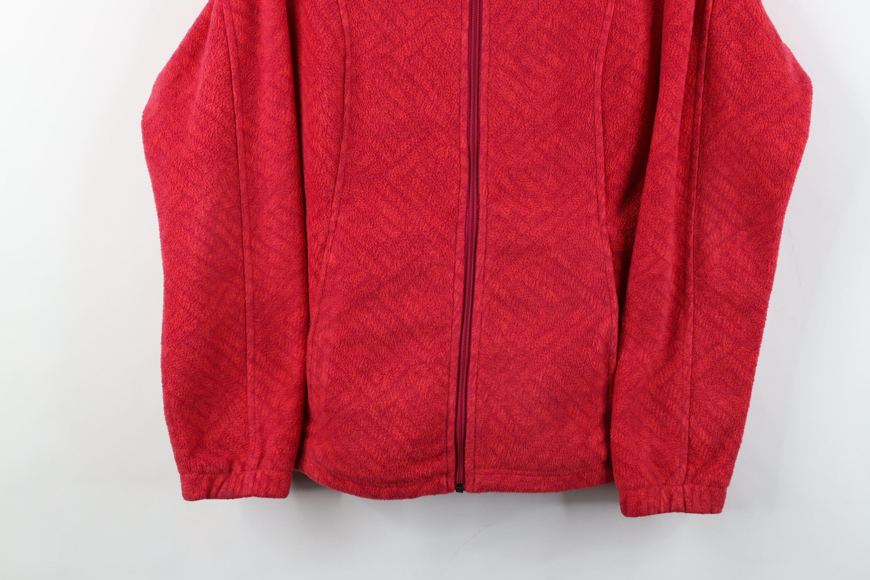 Columbia Columbia Spell Out Geometric Full Zip Fleece Jacket Pink Red Size M / US 6-8 / IT 42-44 - 3 Thumbnail