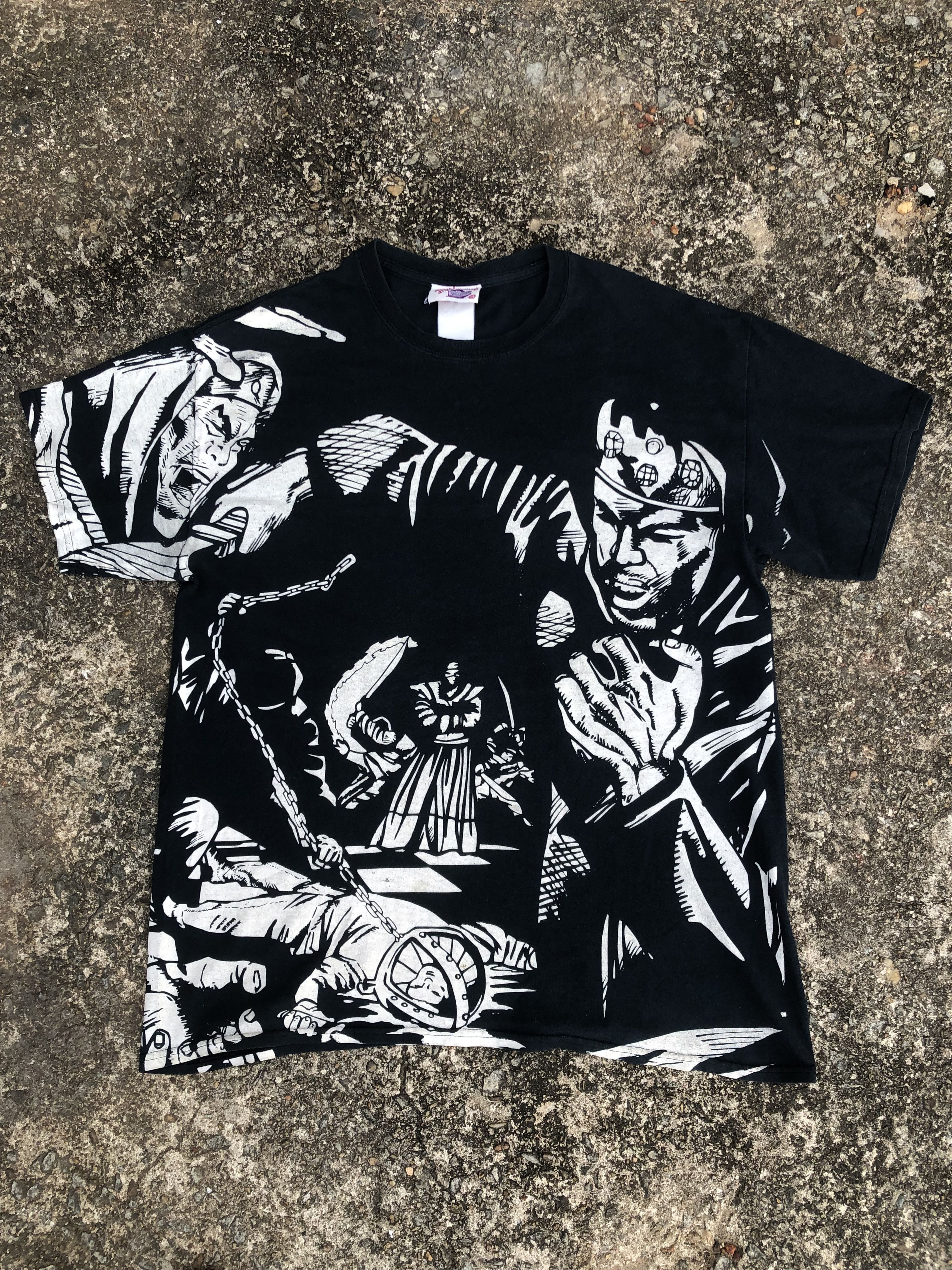 Wu-Tang Clan 🔥Vintage WU TANG CLAN GZA 'Liquid Swords' Milkcrate T-Shirt Size US XL / EU 56 / 4 - 3 Thumbnail