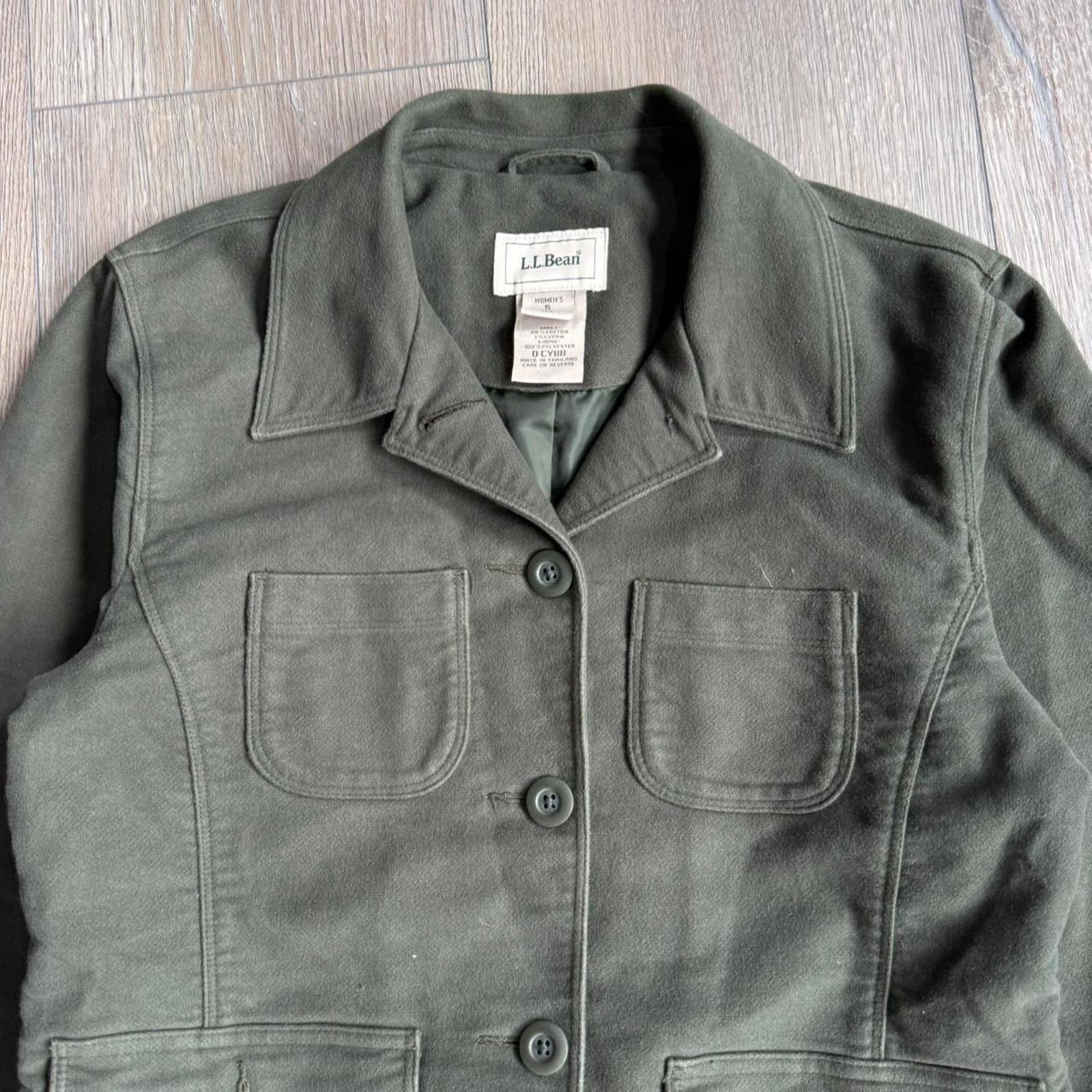L.L. Bean Vintage Y2K LL Bean Button Up Cropped Jacket Size S / US 4 / IT 40 - 2 Thumbnail