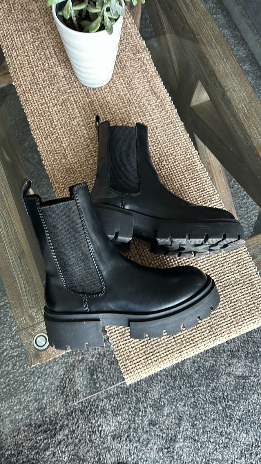 H M Black H M Chunky Chelsea Boots Size 10 Grailed