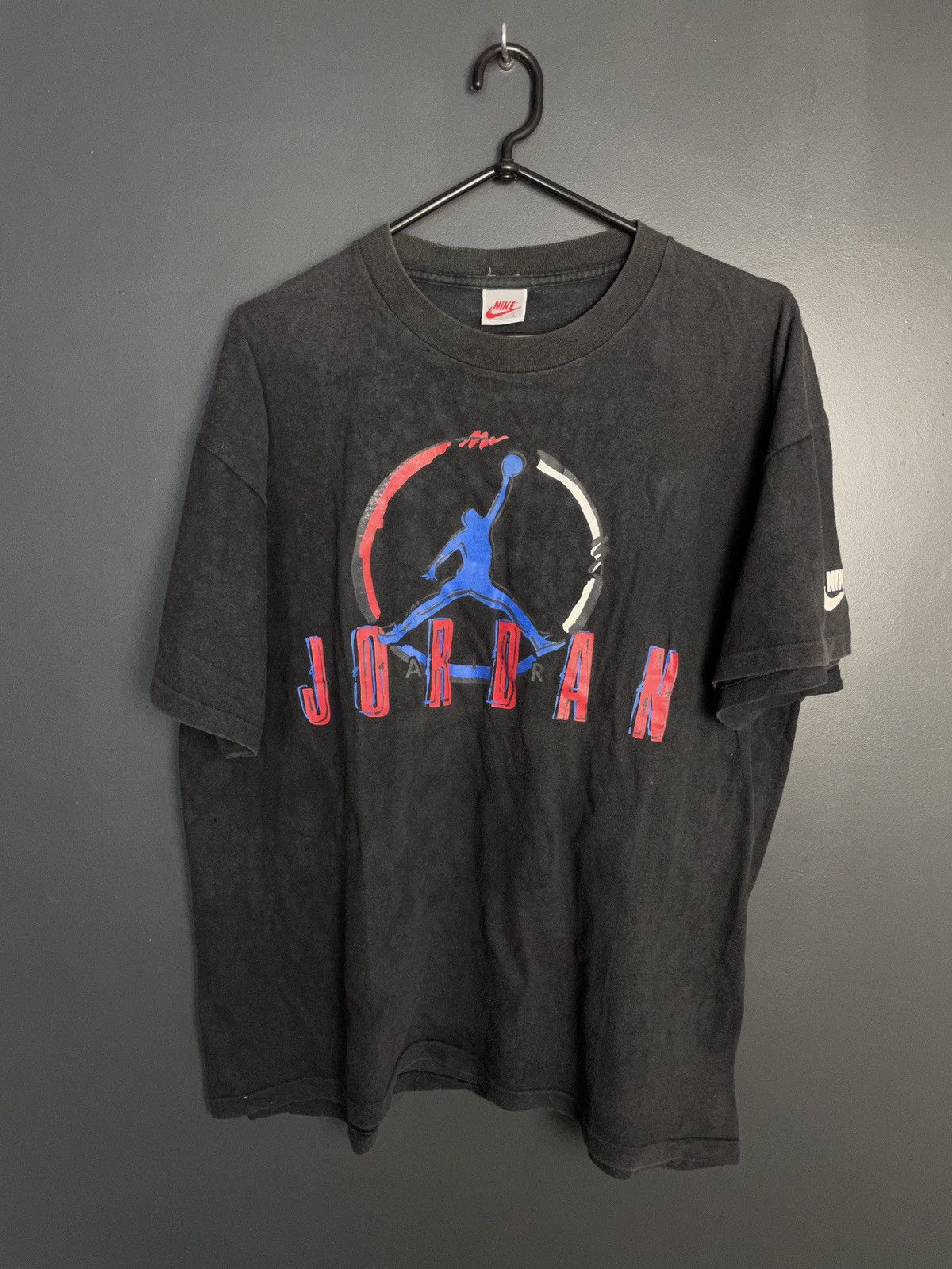 Image of Jordan Nike Vintage Nike Air Jordan T-Shirt in Black, Men's (Size XL)