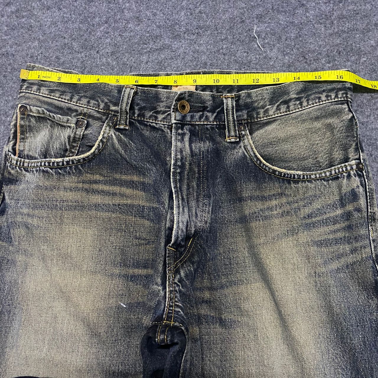 Edwin Vintage Edwin 505 Selvegde Redline Distressed Denim Size US 33 - 6 Thumbnail