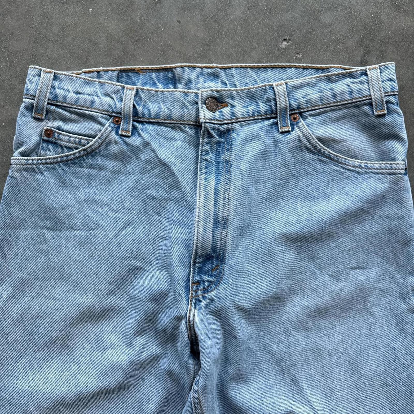 Levi's Levi's 550 Light Washed Denim Orange Tabs 90's Jeans Size US 36 / EU 52 - 3 Thumbnail