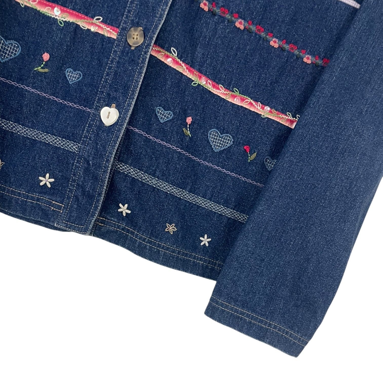 Vintage Koret City Blues Vtg Embroidered Denim Button Down Jacket Size XL / US 12-14 / IT 48-50 - 3 Thumbnail