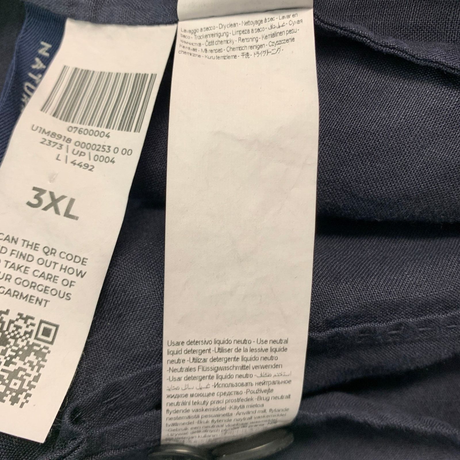 120% Lino 120% LINO Size 46 Navy Linen Notch Lapel Sport Coat Size 46R - 10 Thumbnail