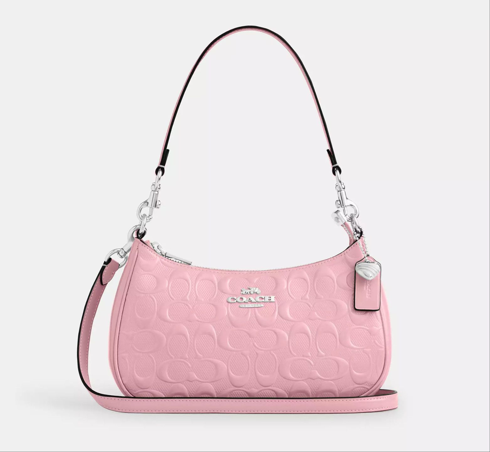 Coach Teri Shoulder Bag In Signature Leather Heart Charm CDA98 Size ONE SIZE - 11 Thumbnail