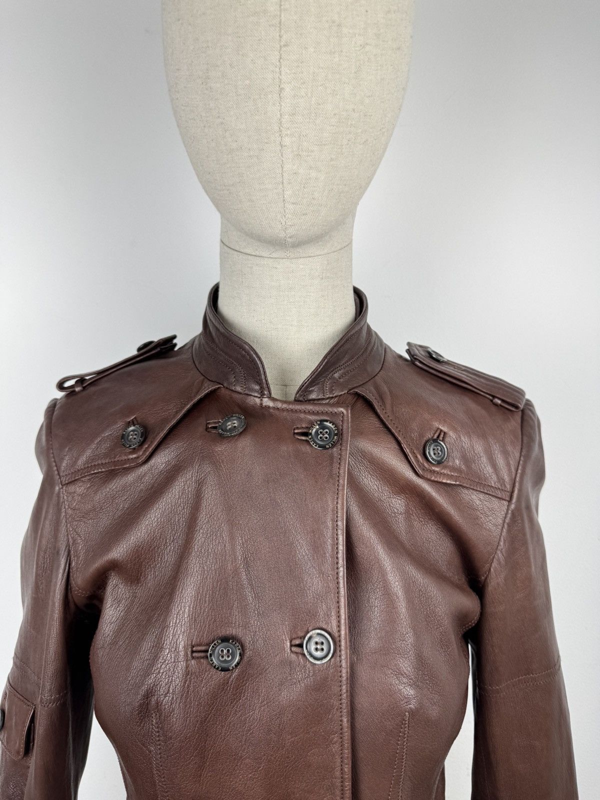Japanese Brand × Karen Millen Karen Millen Leather Cropped Jacket size US 6 Size M / US 6-8 / IT 42-44 - 3 Thumbnail