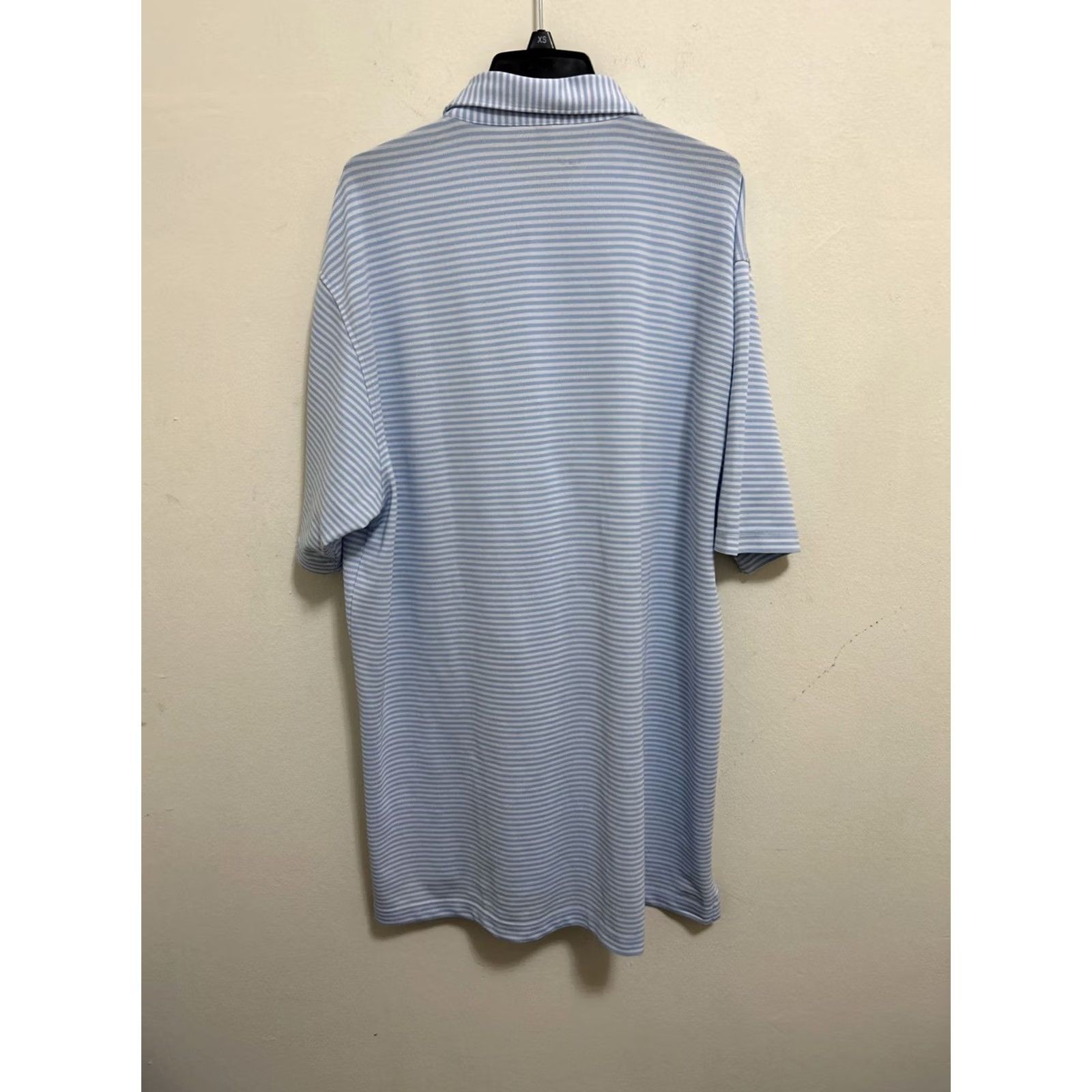 Peter Millar VINTAGE Peter Millar Summer Comfort Polo Shirt Mens L Blue White Striped S/S Polo Shirt Size US L / EU 52-54 / 3 - 7 Thumbnail