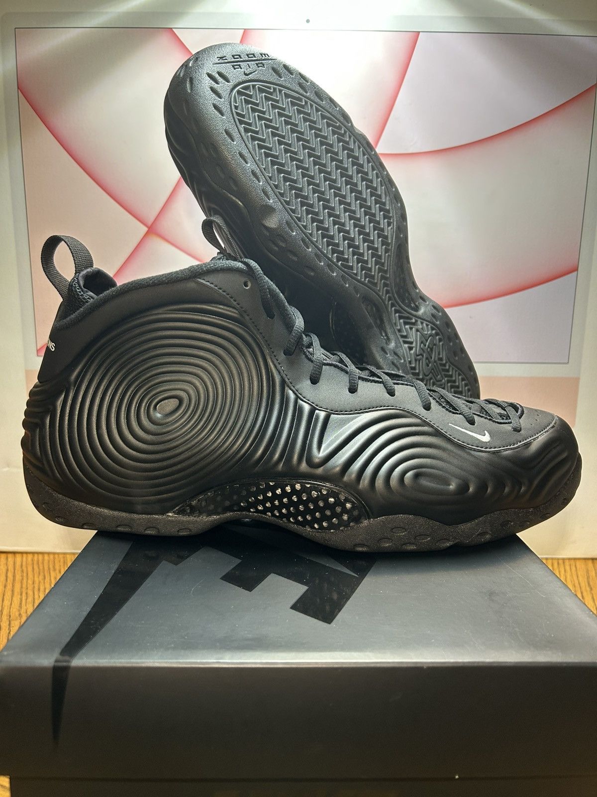 Size 16-Nike/CDG Air Foamposite One Black Comme des Garcons