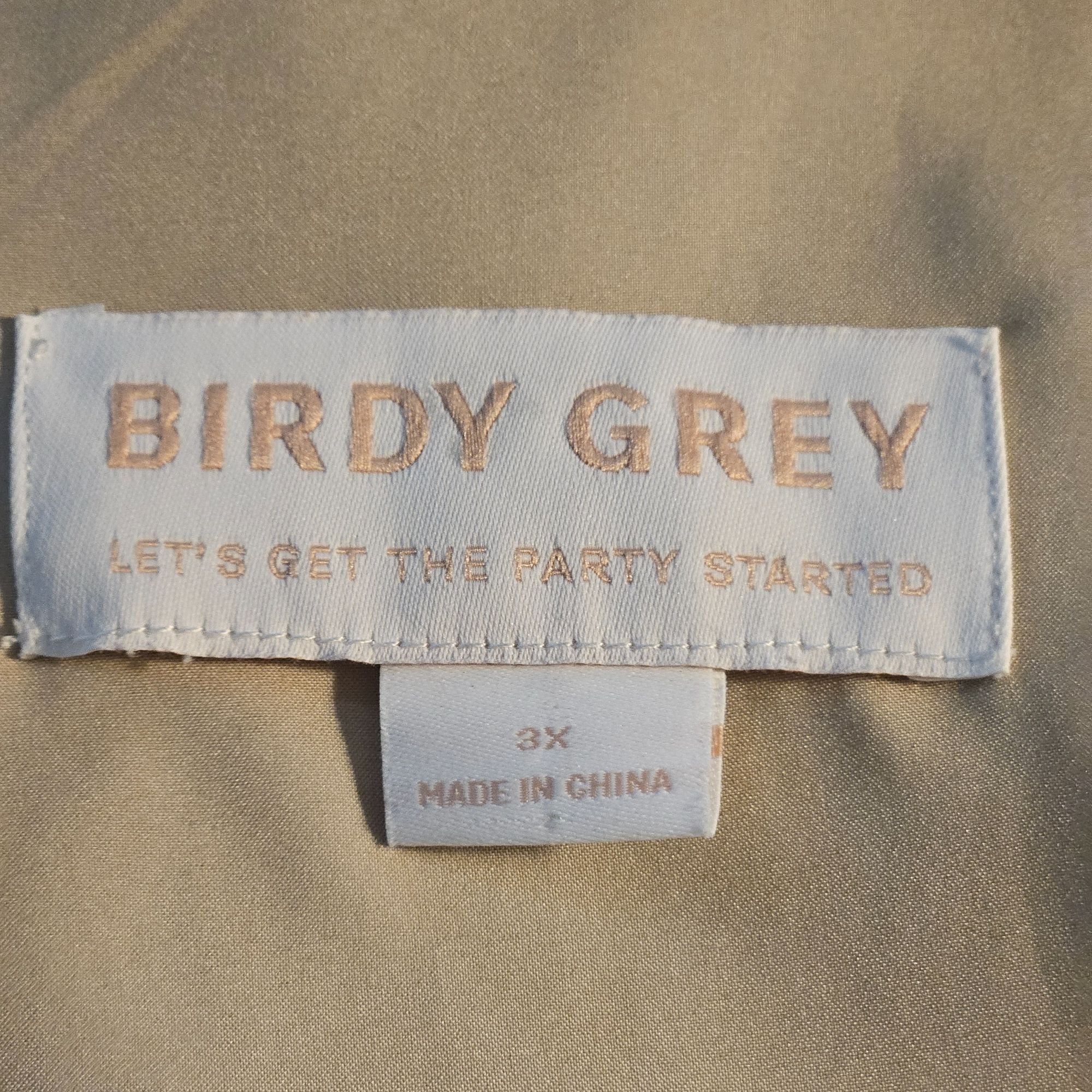 Other Birdy Grey One Shoulder Satin Maxi Dress Champagne 3X Formal Size 3XL / US 20-22 - 5 Thumbnail
