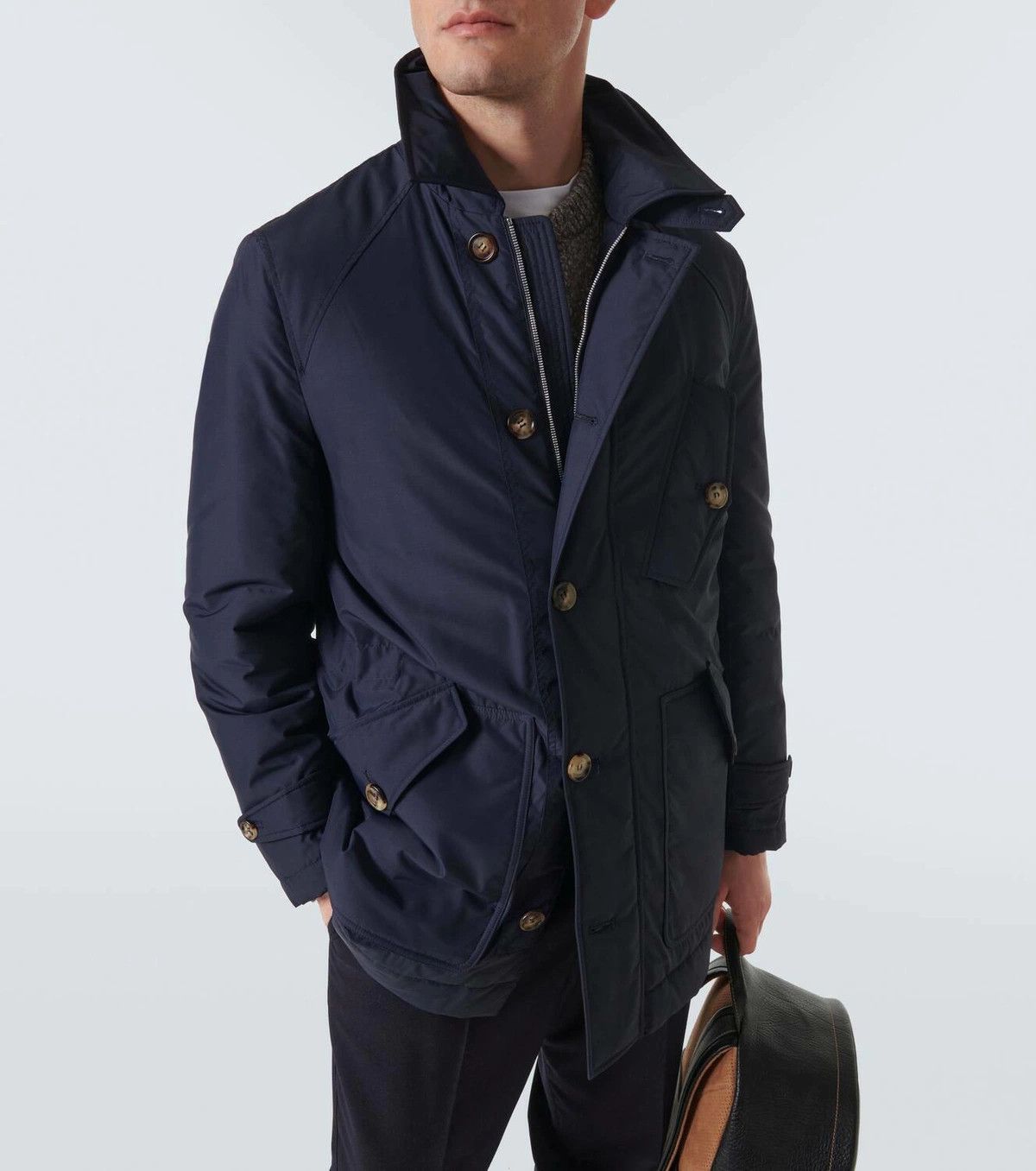 Brunello Cucinelli o1y0526 Casual Jacket in Midnight Blue Size US L / EU 52-54 / 3 - 5 Thumbnail
