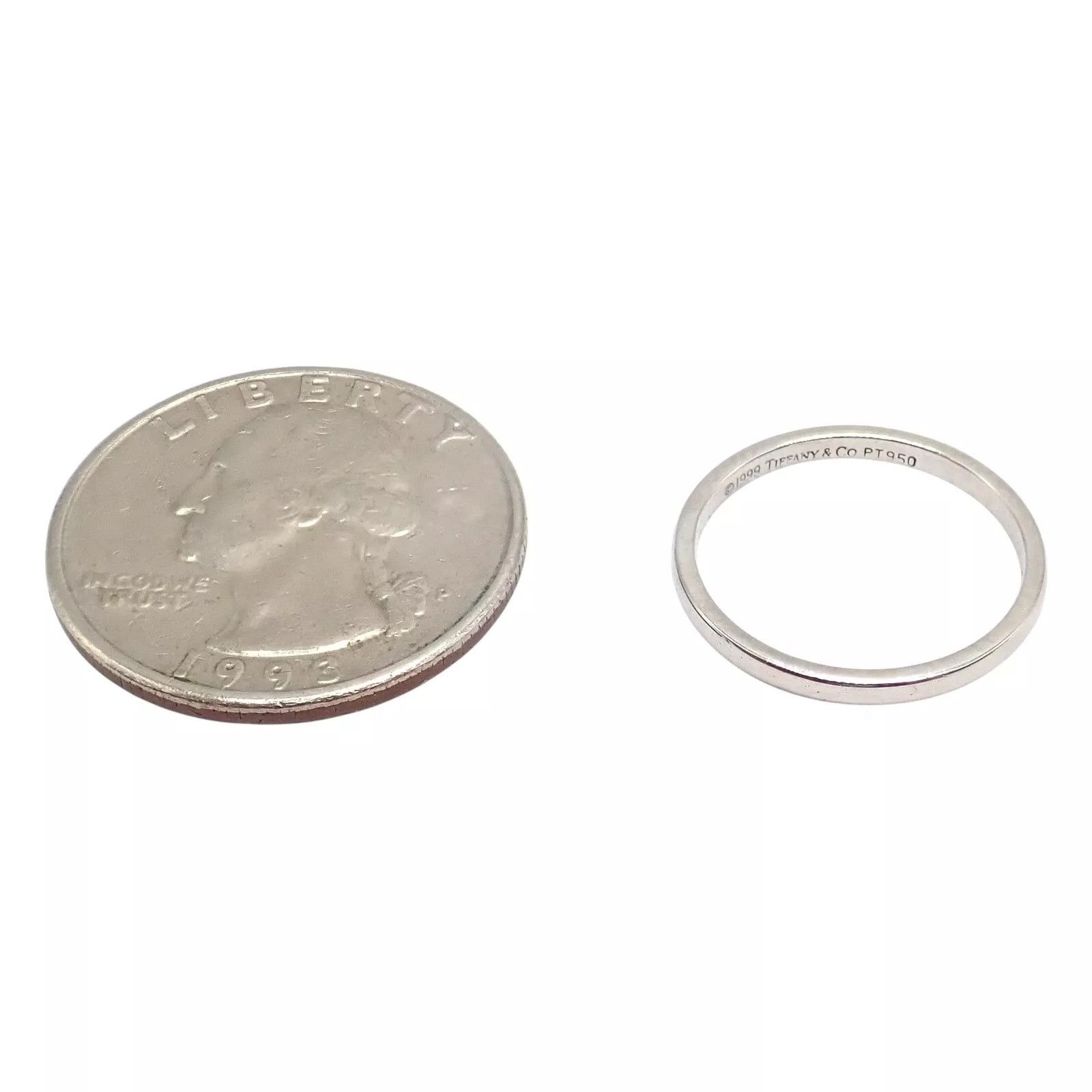 Tiffany & Co. Tiffany & Co Platinum Stacking 2mm Band Ring sz 5.5 1999 Size ONE SIZE - 5 Thumbnail