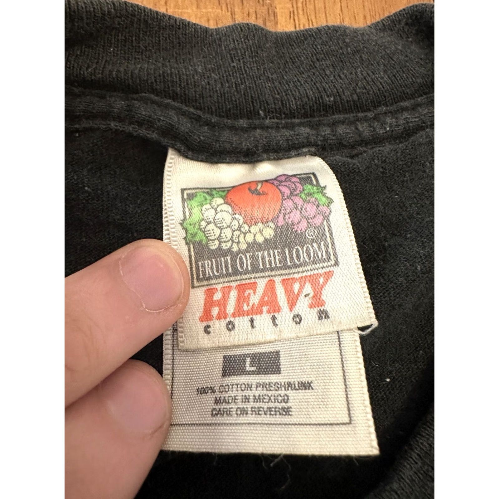 Fruit Of The Loom VINTAGE Fruit of the Loom T-Shirt Large Black 90s Yukon Jack Mens Size US L / EU 52-54 / 3 - 2 Thumbnail