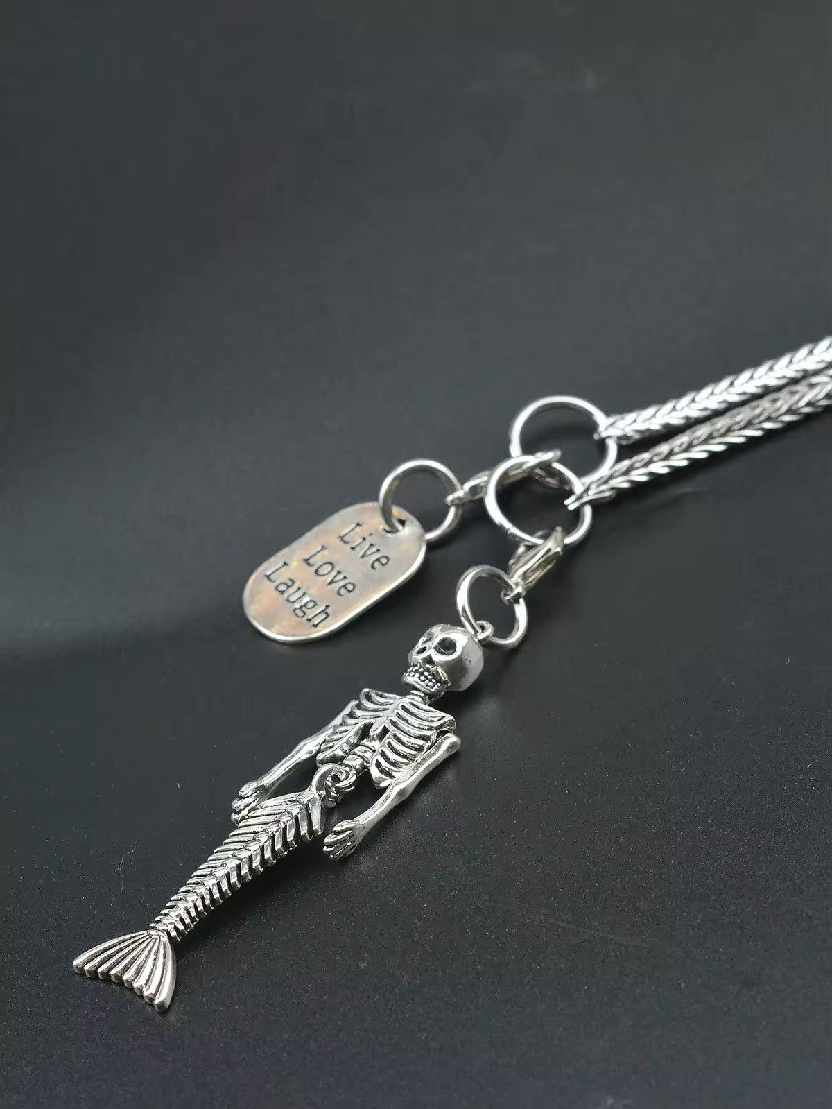 Other 4mm square foxtail necklace skeleton mermaid pendant Size ONE SIZE - 5 Thumbnail