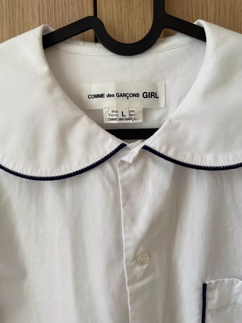 Comme des Garcons Comme Des Garcons Large Doll Collar Shirt with Navy Blue T Size L / US 10 / IT 46 - 2 Thumbnail