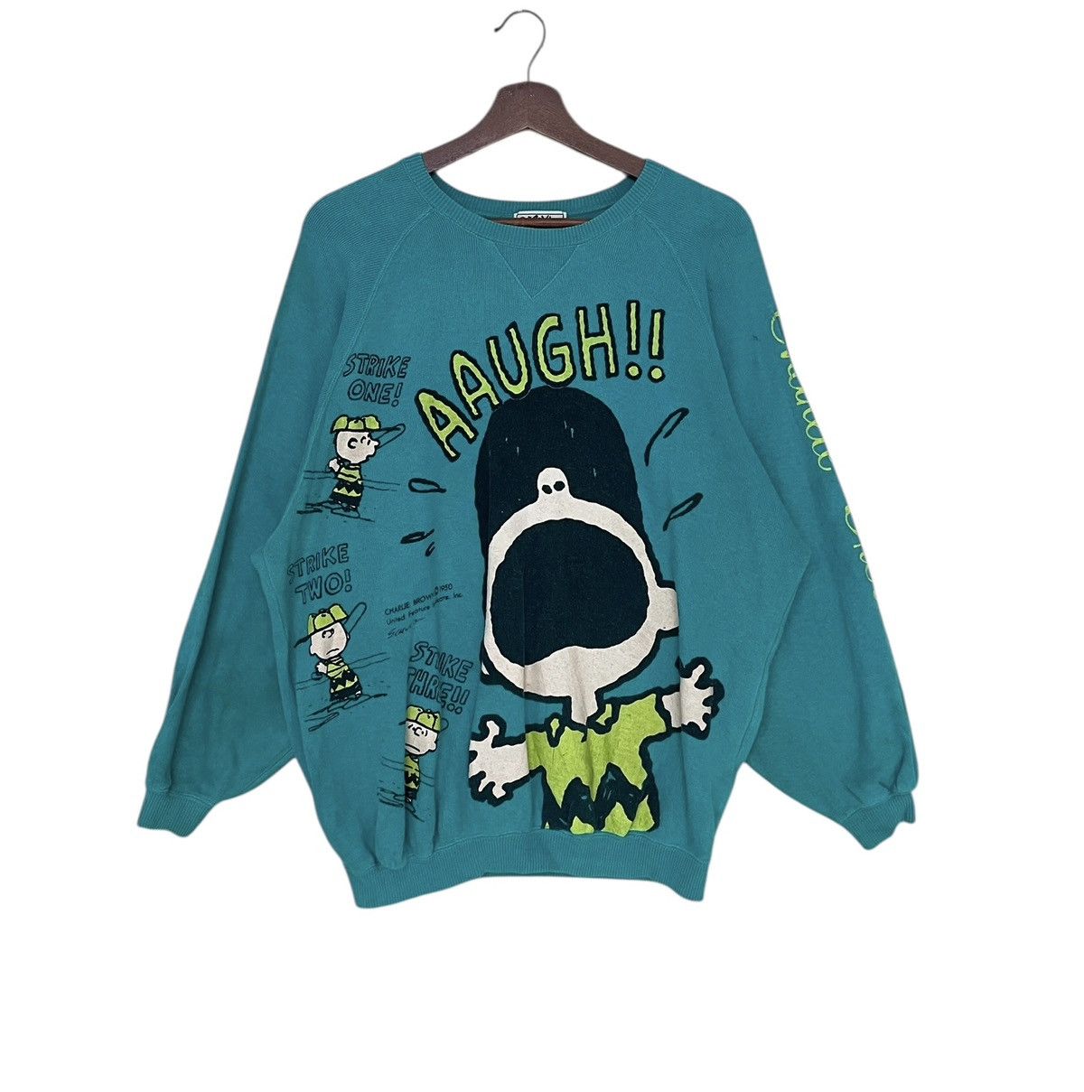 Peanuts Vintage Cartoon Peanuts Overprint Sweatshirt 1990s Size US M / EU 48-50 / 2 - 1 Thumbnail