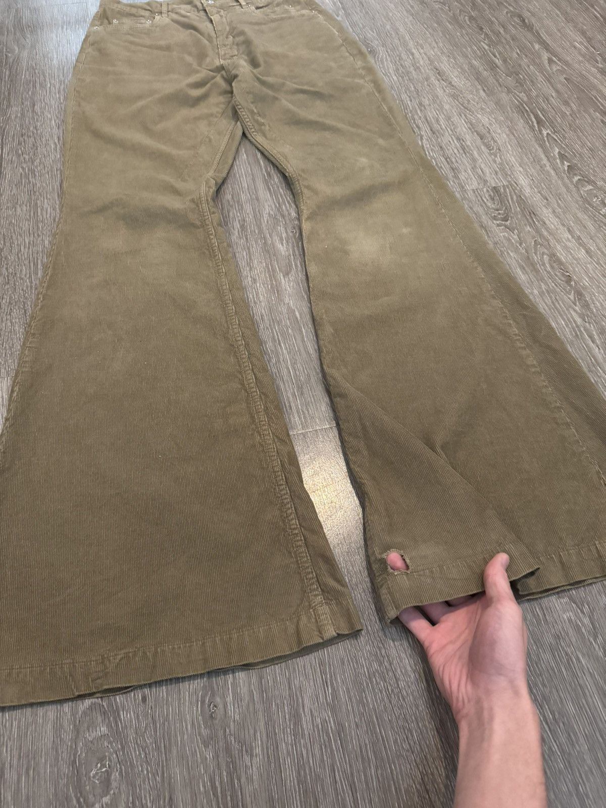 Rick Owens Rick Owens Bolan Bootcut Flared Pants Pale Green Size 31 Size US 31 - 8 Thumbnail