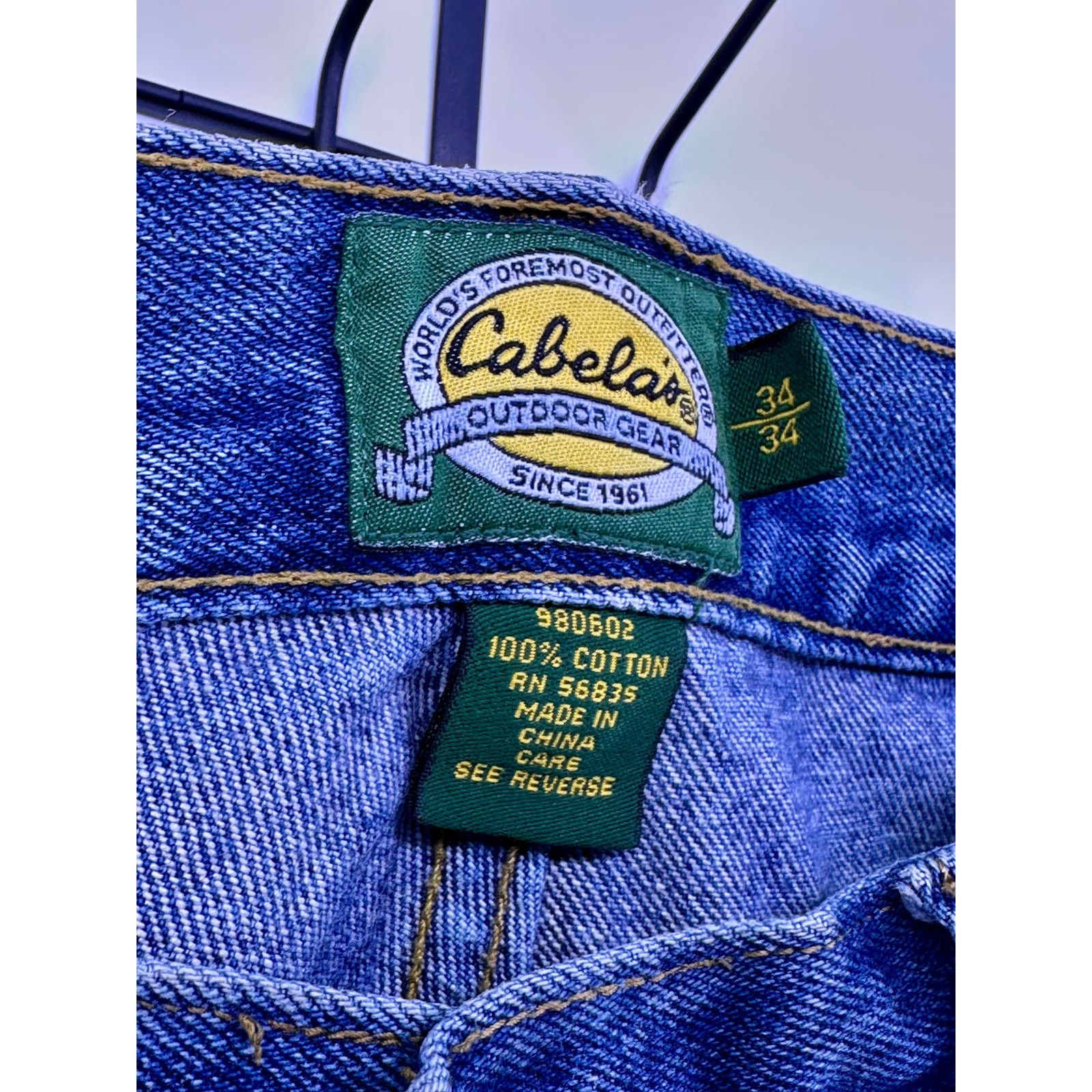 Cabelas Cabelas Blue Thick Work Jeans Size 34 Size US 34 / EU 50 - 5 Thumbnail