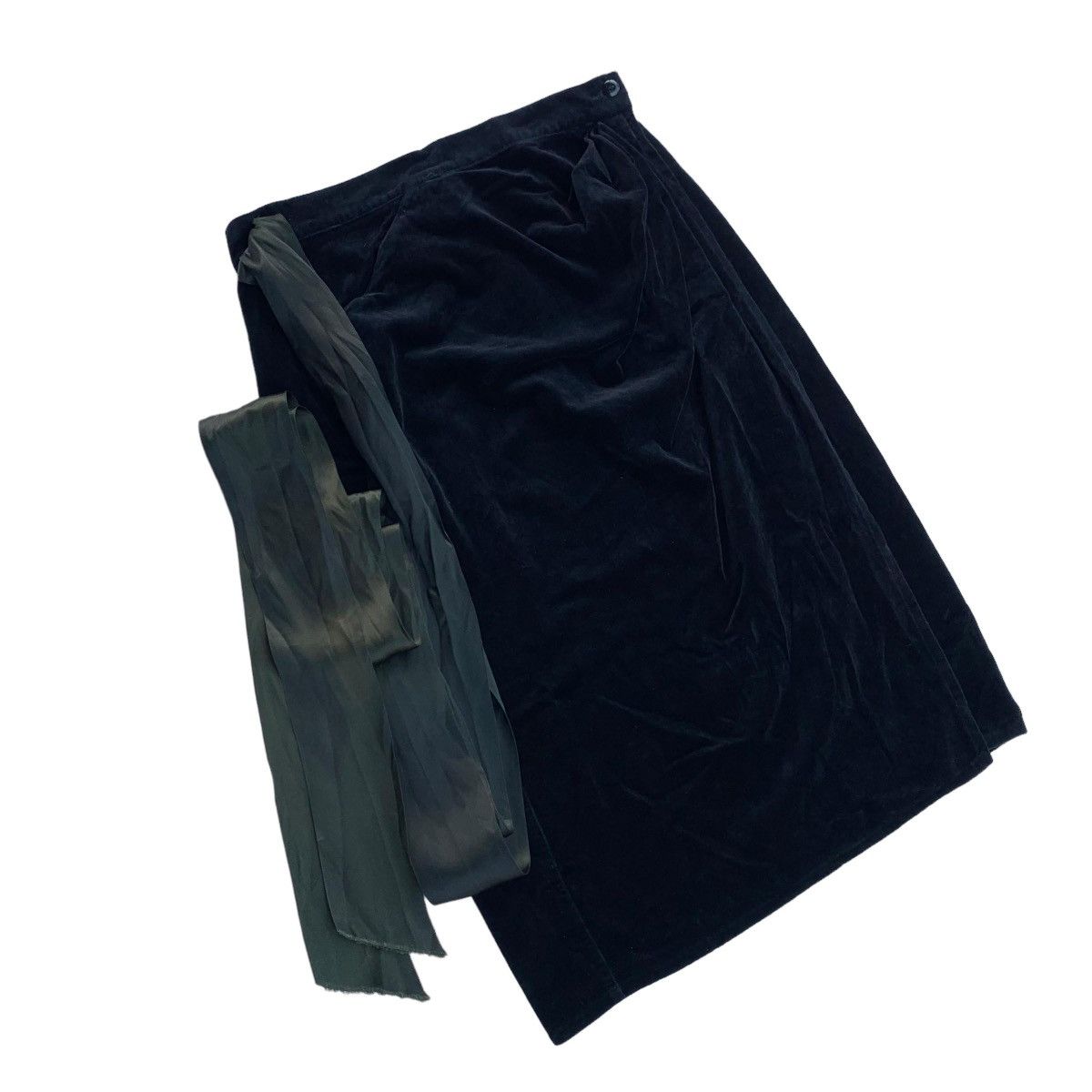Versace Auth Vtg 80s GIANNI VERSACE Velvet Wrap Ribbon Belt Skirt Size 30" / US 8 / IT 44 - 6 Thumbnail