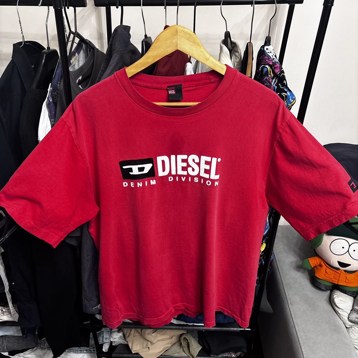 Diesel Vintage 90’s Japan Diesel Big Logo Faded Y2K Red T-Shirt Size US L / EU 52-54 / 3 - 1 Thumbnail