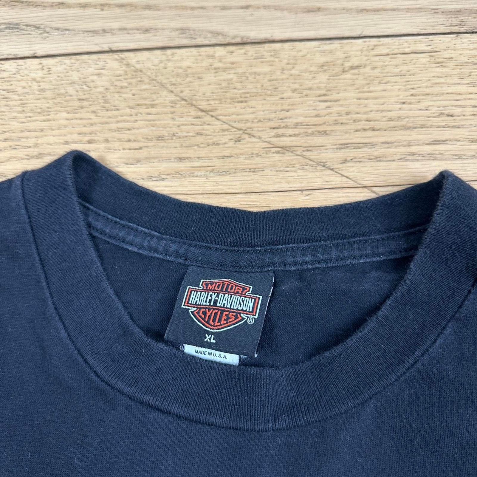 Harley Davidson × Vintage Vintage Harley Davidson Flame Sleeve T-shirt Size US XL / EU 56 / 4 - 5 Thumbnail