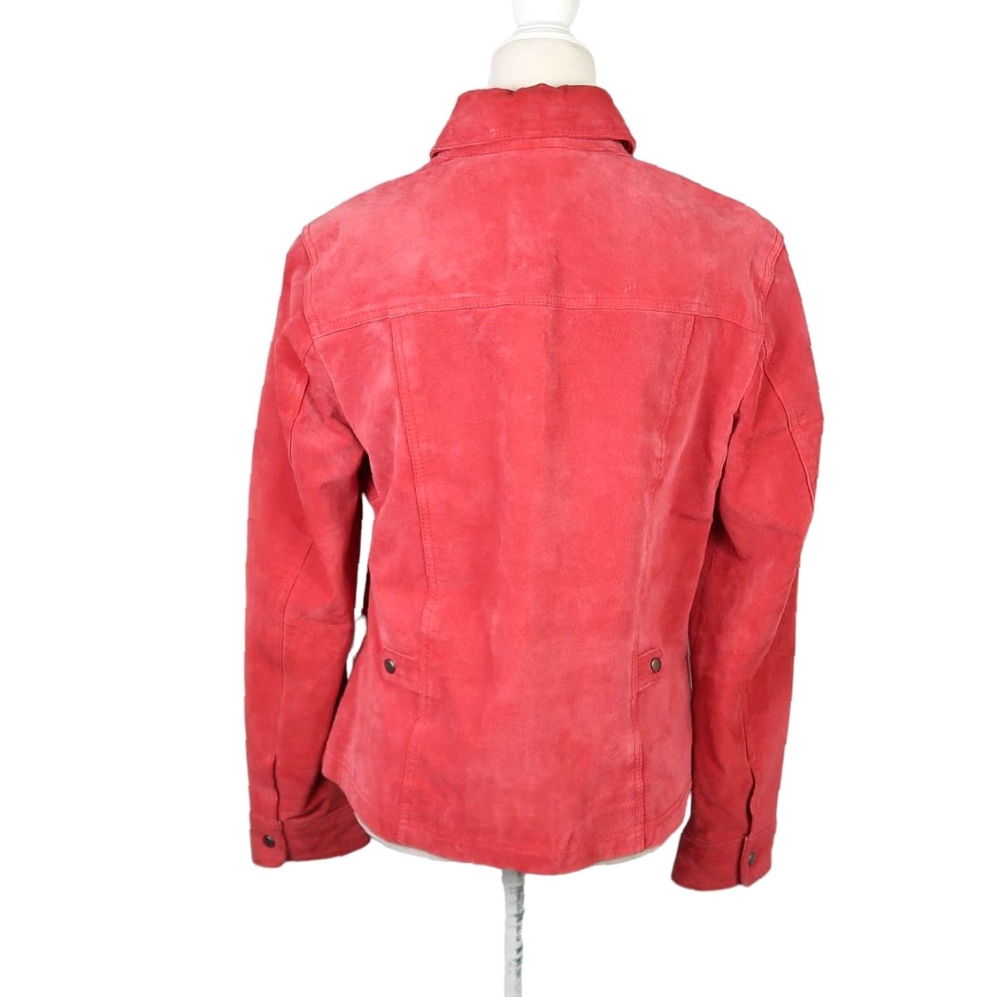 Coldwater Creek VINTAGE? Coldwater Creek red suede leather snap front jacket M Women Regular Size M Red Snap Front Jacket Leather Suede Fall Spring Casual Womens Size M / US 6-8 / IT 42-44 - 4 Thumbnail
