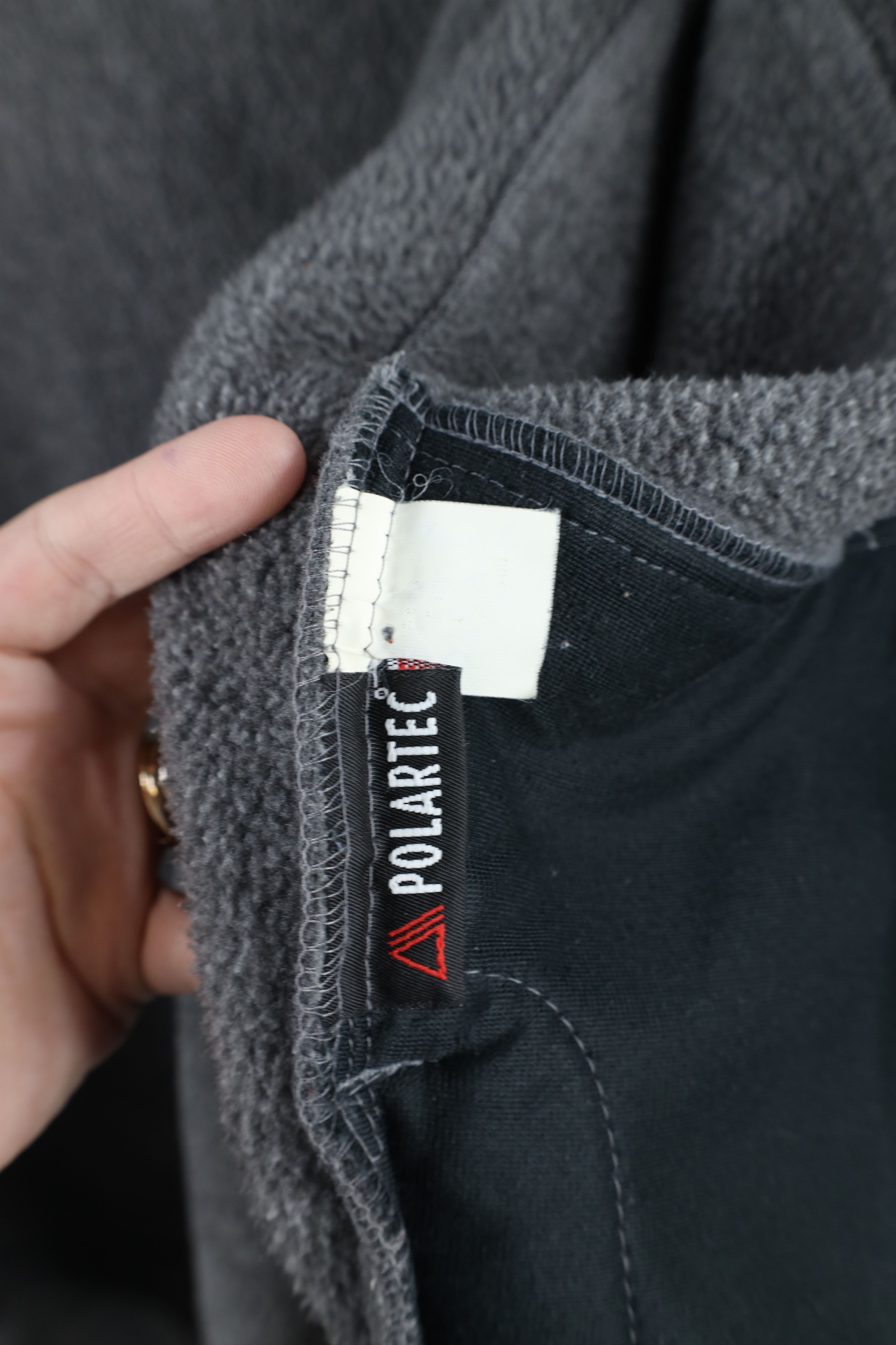 Lands' End × Vintage Vintage 90s Lands End Blank Fleece Full Zip Jacket Gray USA Size US L / EU 52-54 / 3 - 10 Thumbnail