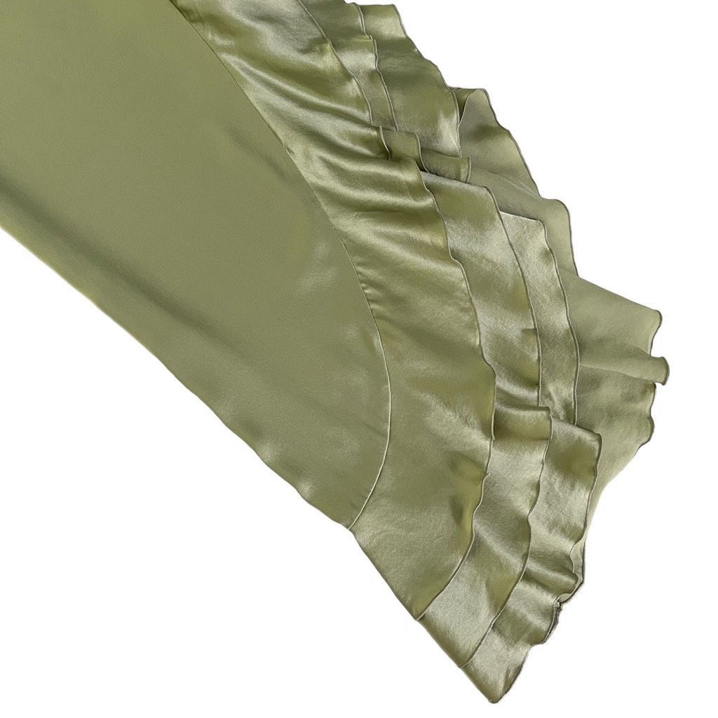 Alessandra Rich Alessandra Rich Ruffle Gown in Olive Green Size XS / US 0-2 / IT 36-38 - 6 Thumbnail