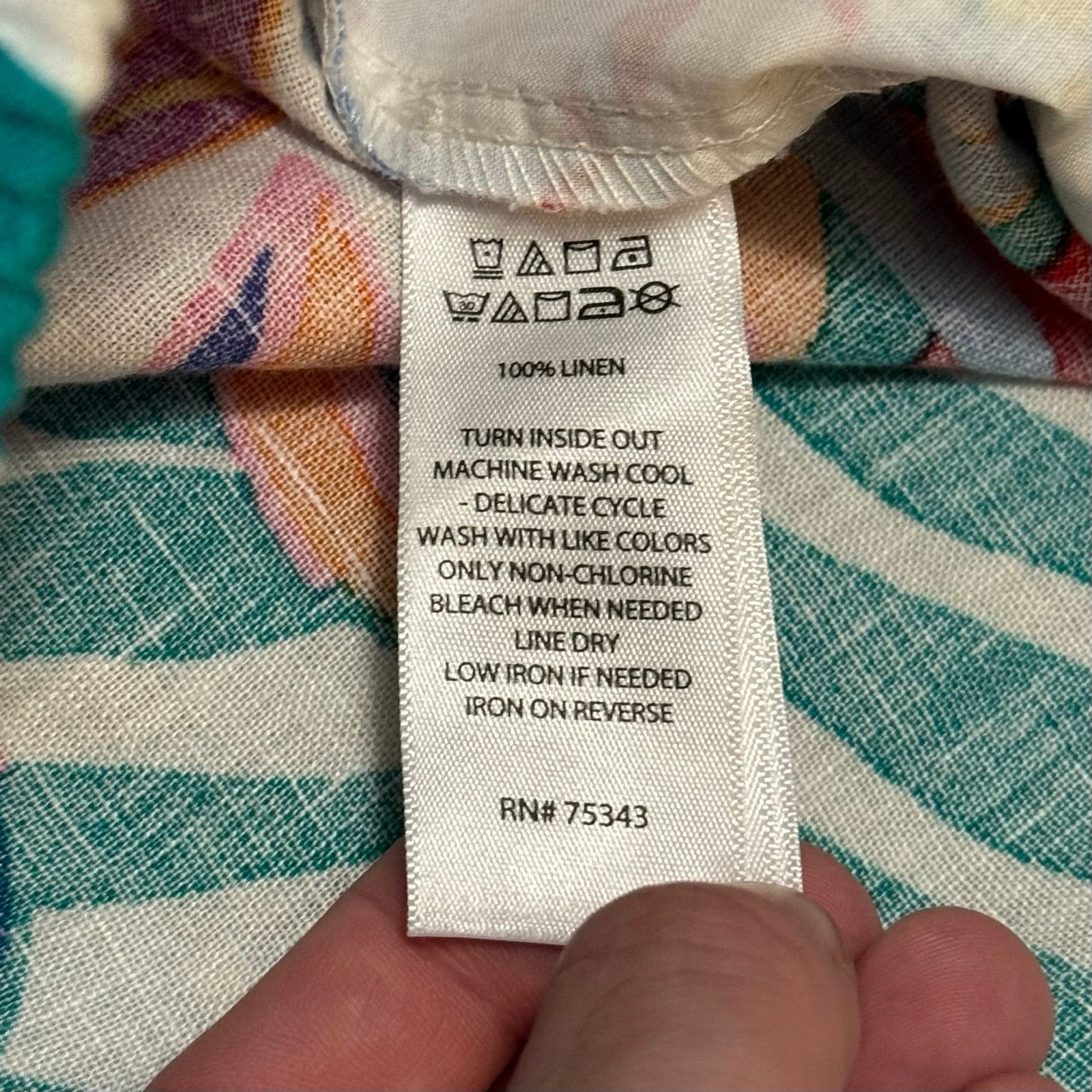 Other C&C California Linen Pants Wide Leg Crop Tropical Large Size 31" - 4 Thumbnail