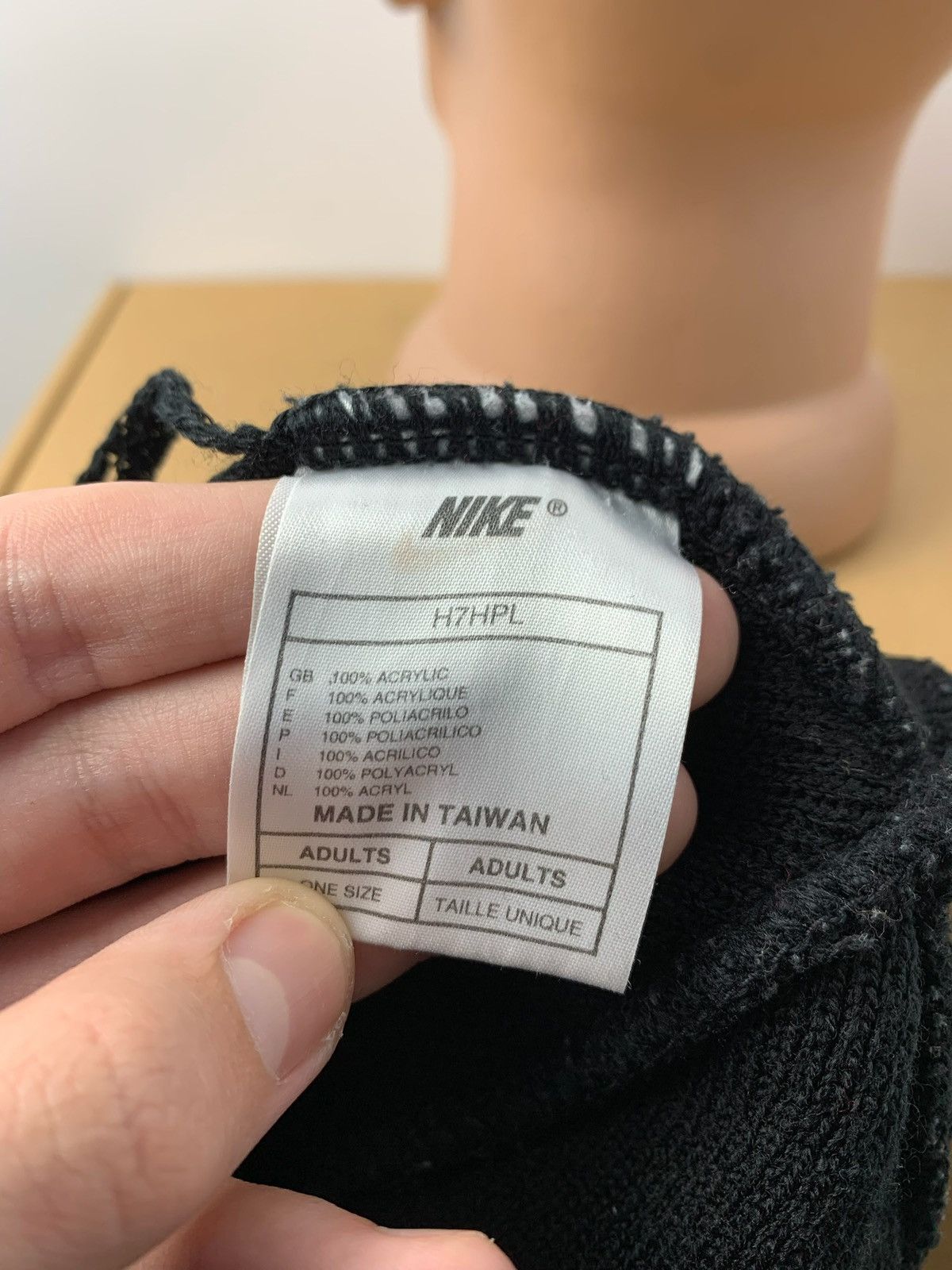 Nike × Vintage Vintage Nike hat big logo swoosh black Size ONE SIZE - 4 Thumbnail