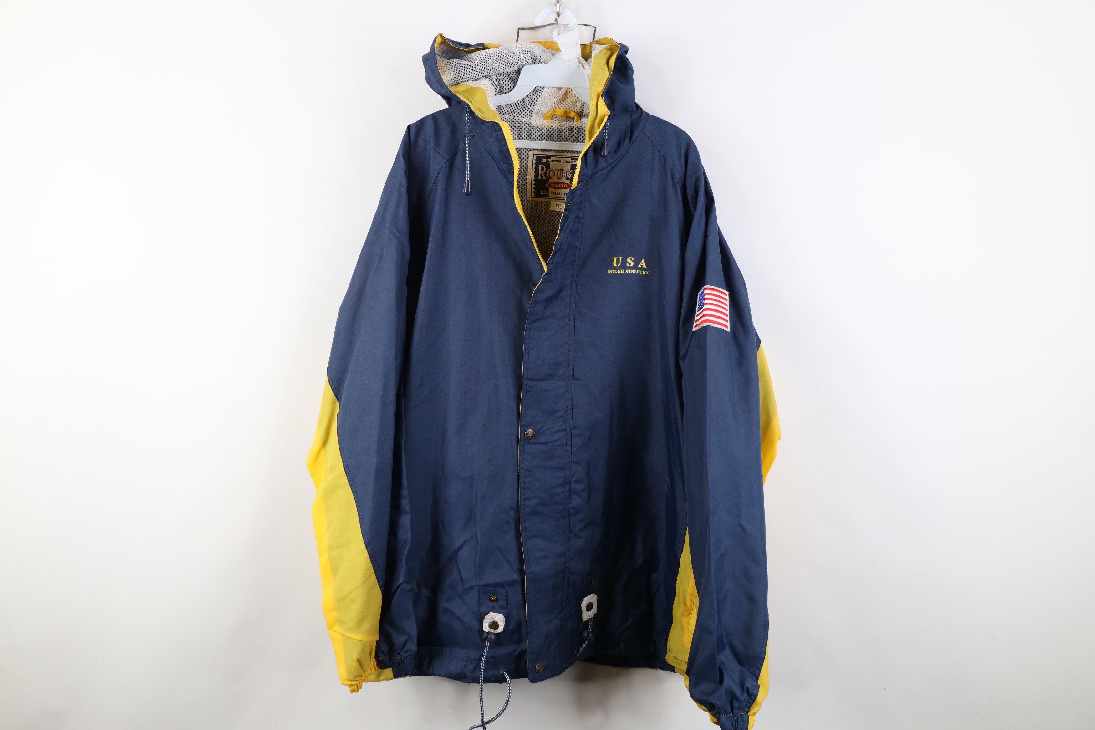 Vintage Vintage 90s Streetwear Athletics Hooded Windbreaker Jacket Size US XXL / EU 58 / 5 - 1 Thumbnail