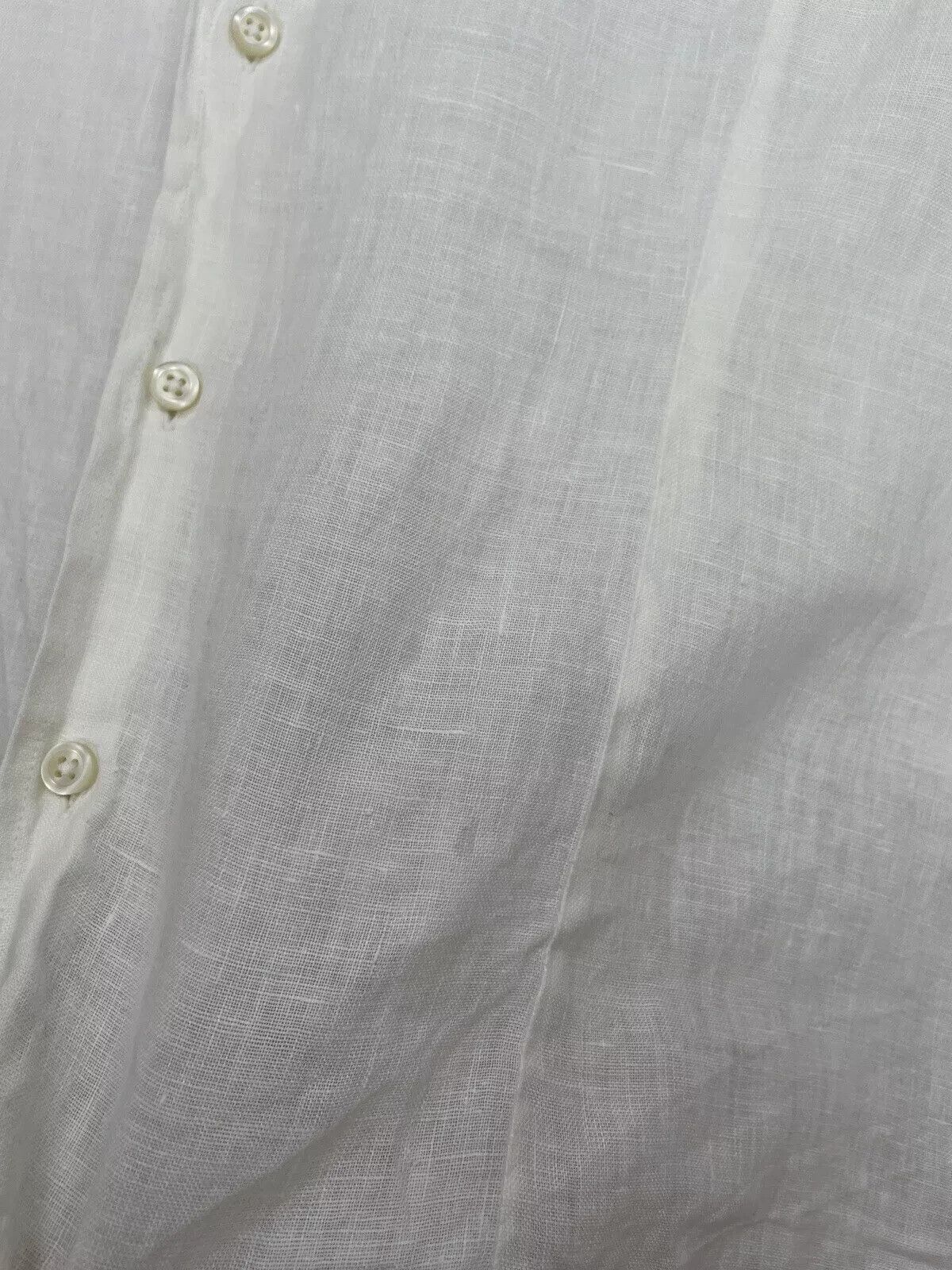 C.P. Company C.P. Company Linen Men Short sleeve Button-up Shirt White Size US L / EU 52-54 / 3 - 7 Thumbnail