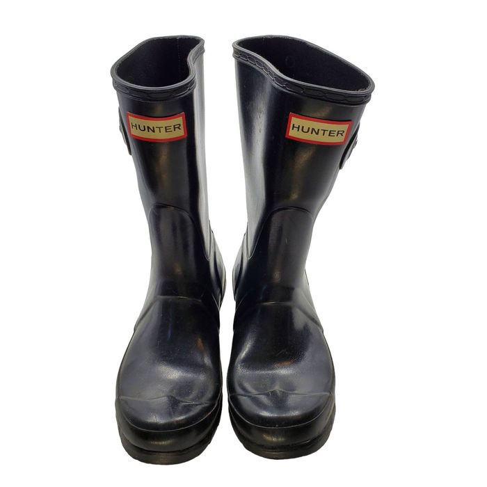 hunter short gloss rain boots